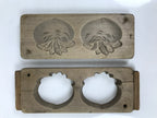 Japanese Wooden Carved Kashigata Cake Mold Vtg Sweet Wagashi Turnip Kabura Kg631