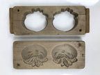 Japanese Wooden Carved Kashigata Cake Mold Vtg Sweet Wagashi Turnip Kabura Kg631