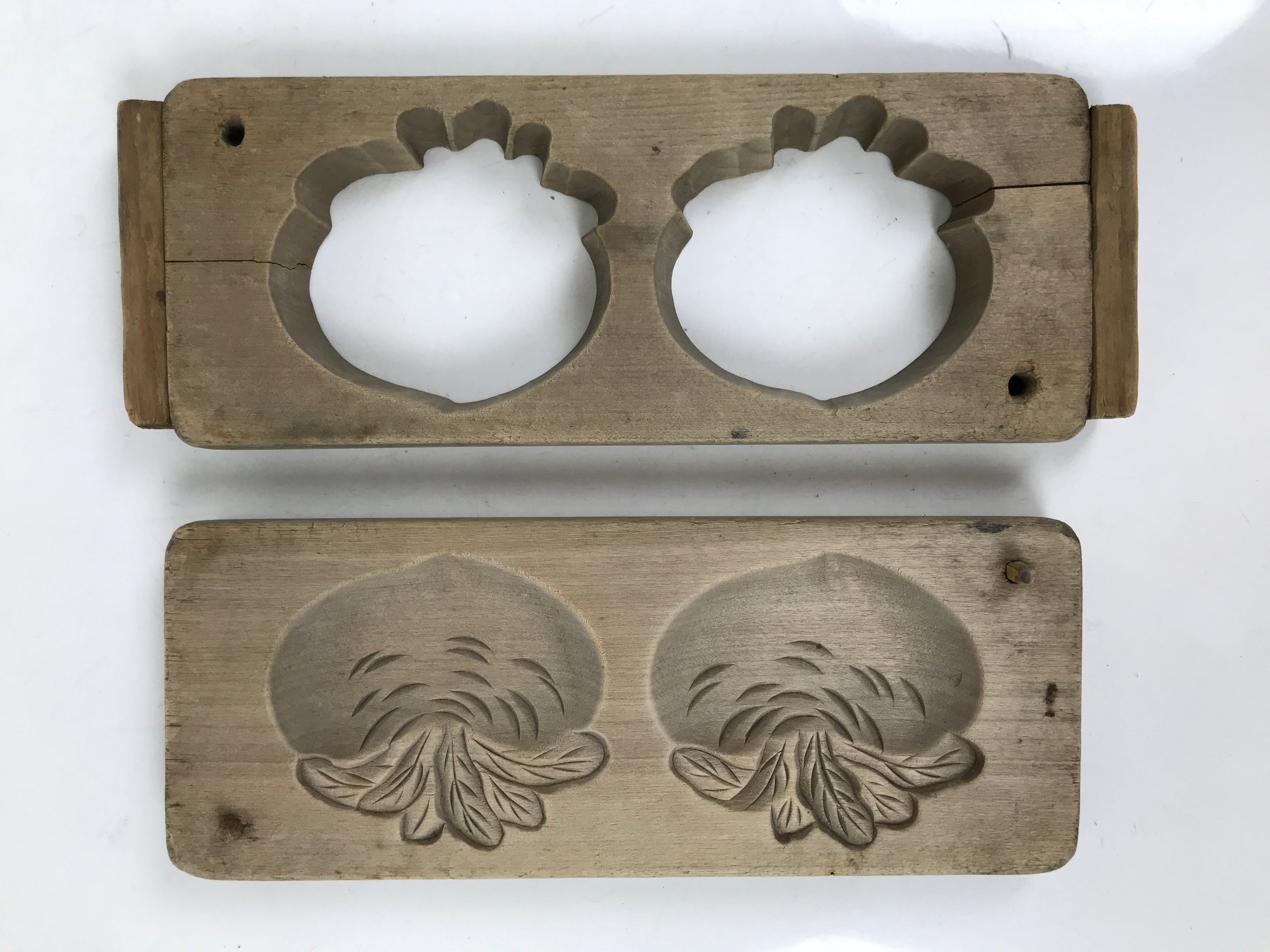 Japanese Wooden Carved Kashigata Cake Mold Vtg Sweet Wagashi Turnip Kabura Kg631