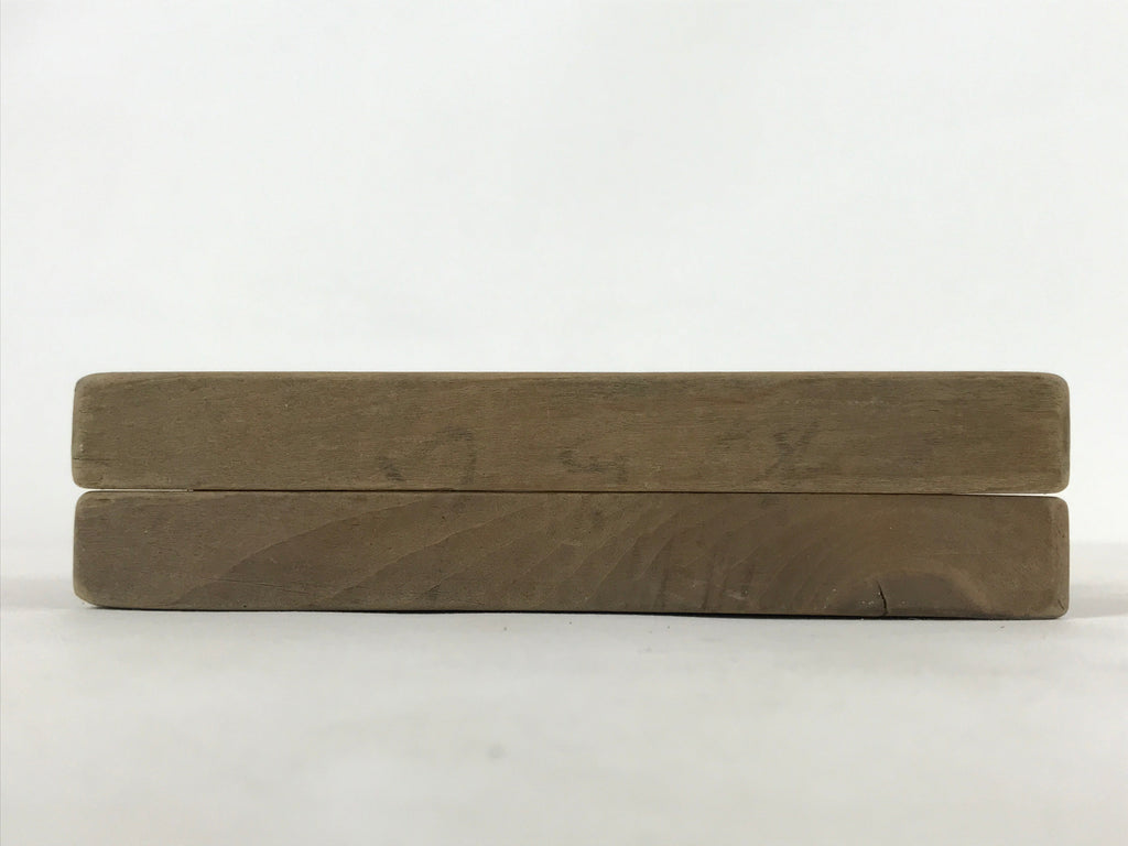 Japanese Wooden Carved Kashigata Cake Mold Vtg Sweet Wagashi Warabi Ferns Kg521