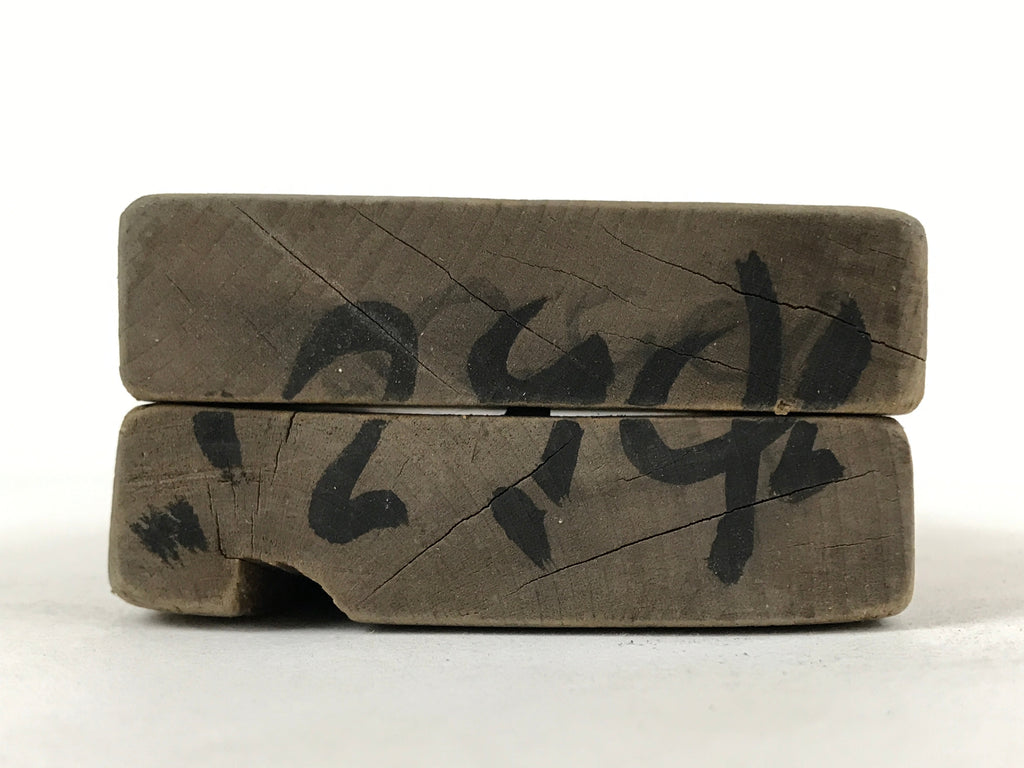 Japanese Wooden Carved Kashigata Cake Mold Vtg Sweet Wagashi Warabi Ferns Kg521