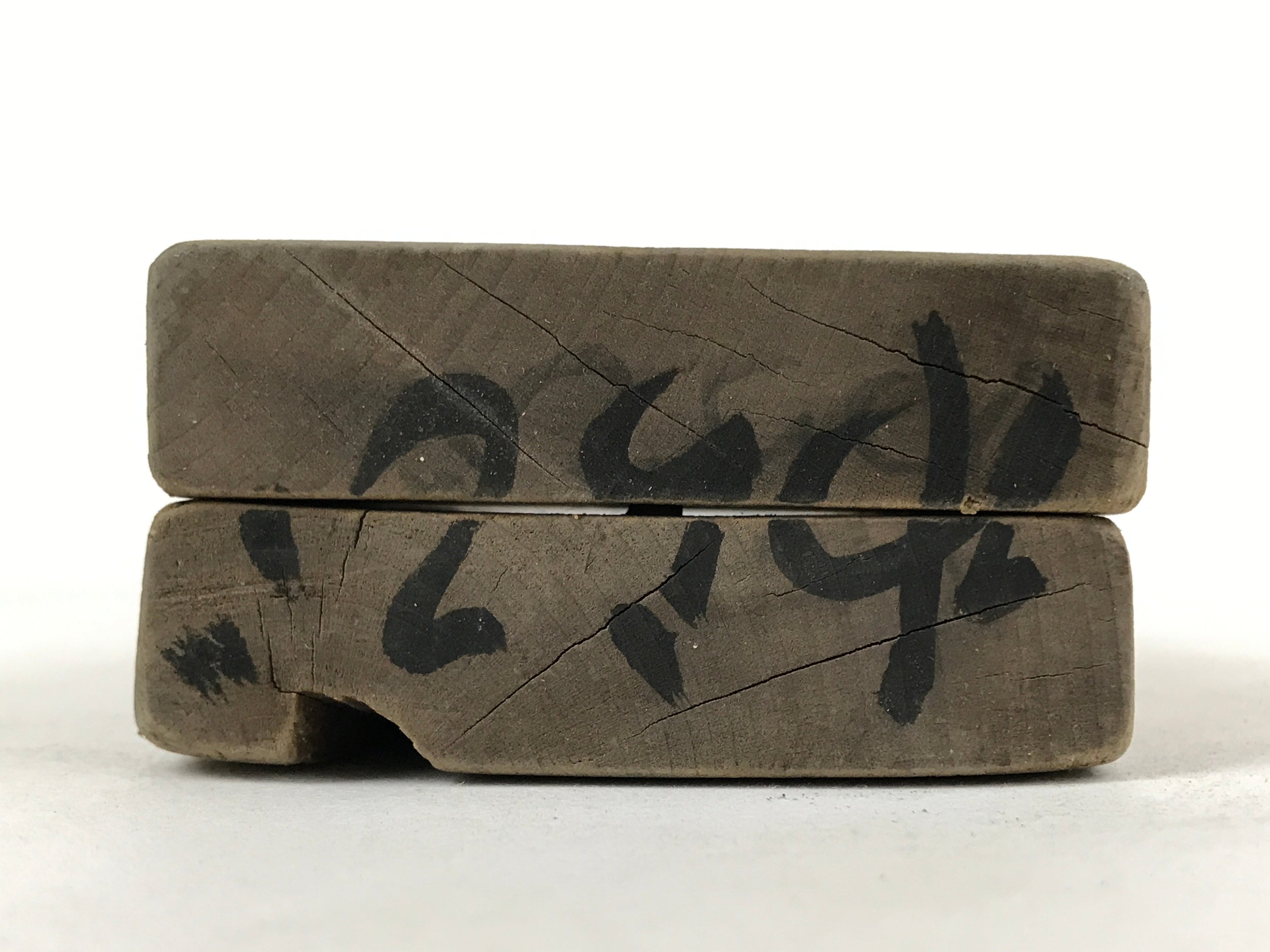 Japanese Wooden Carved Kashigata Cake Mold Vtg Sweet Wagashi Warabi Ferns Kg521