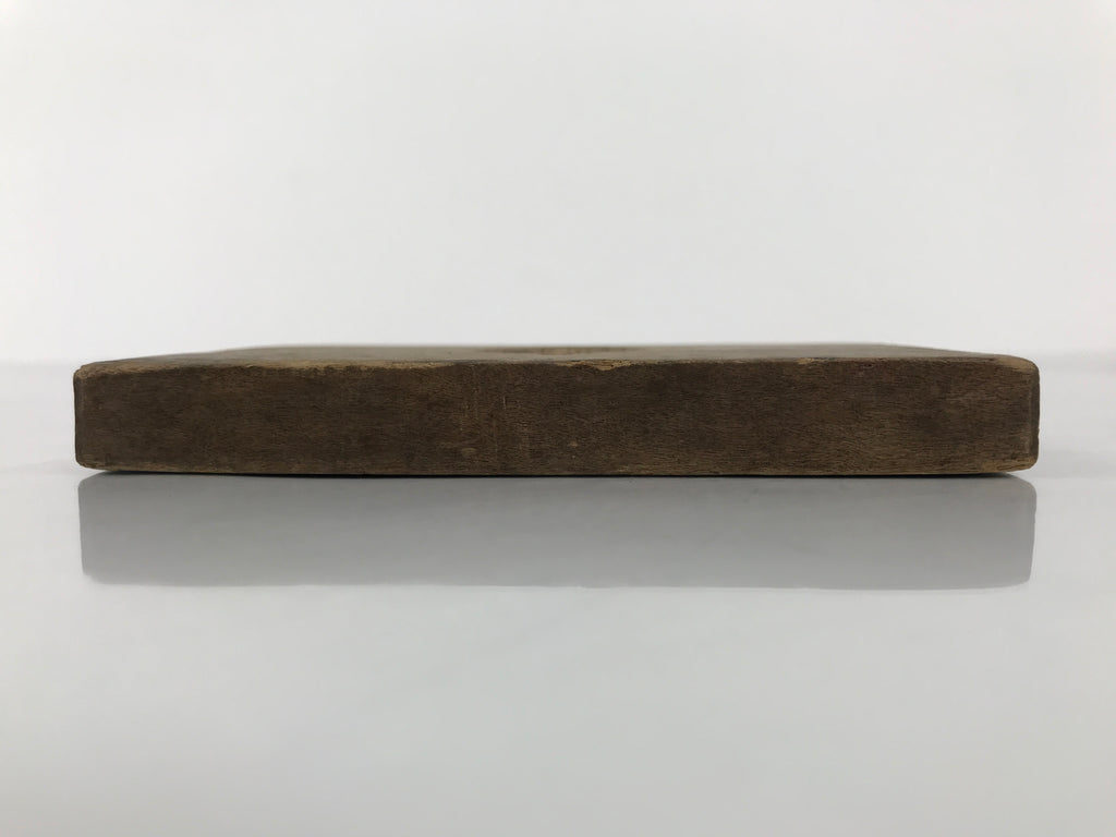 Japanese Wooden Carved Kashigata Cake Mold Vtg Sweets Wagashi Plant Leaf Kg797