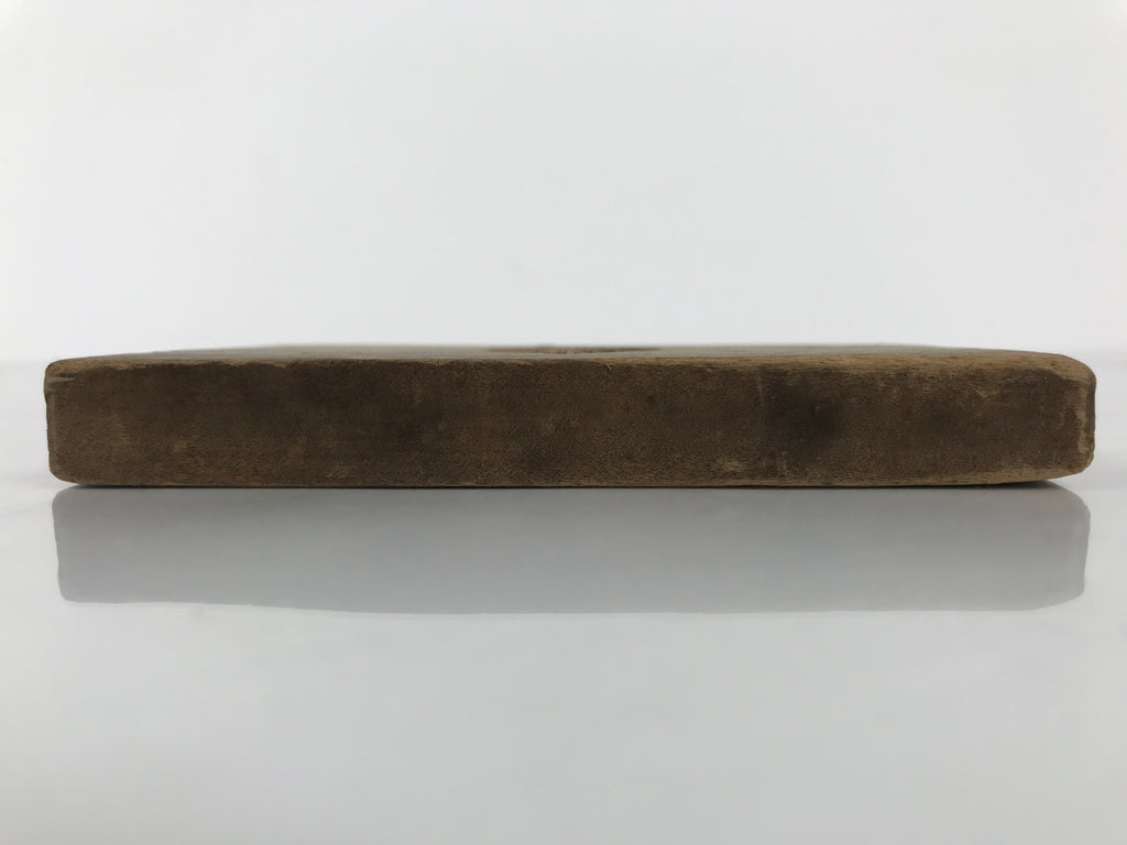 Japanese Wooden Carved Kashigata Cake Mold Vtg Sweets Wagashi Plant Leaf Kg797
