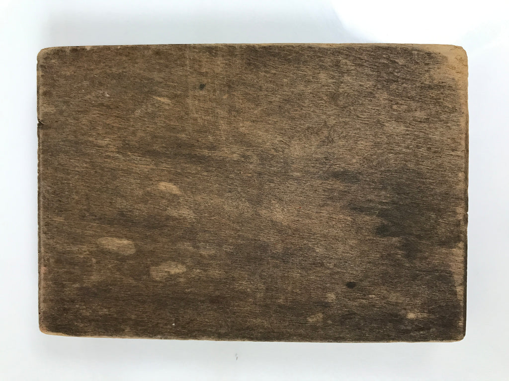 Japanese Wooden Carved Kashigata Cake Mold Vtg Sweets Wagashi Plant Leaf Kg797