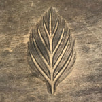 Japanese Wooden Carved Kashigata Cake Mold Vtg Sweets Wagashi Plant Leaf Kg797