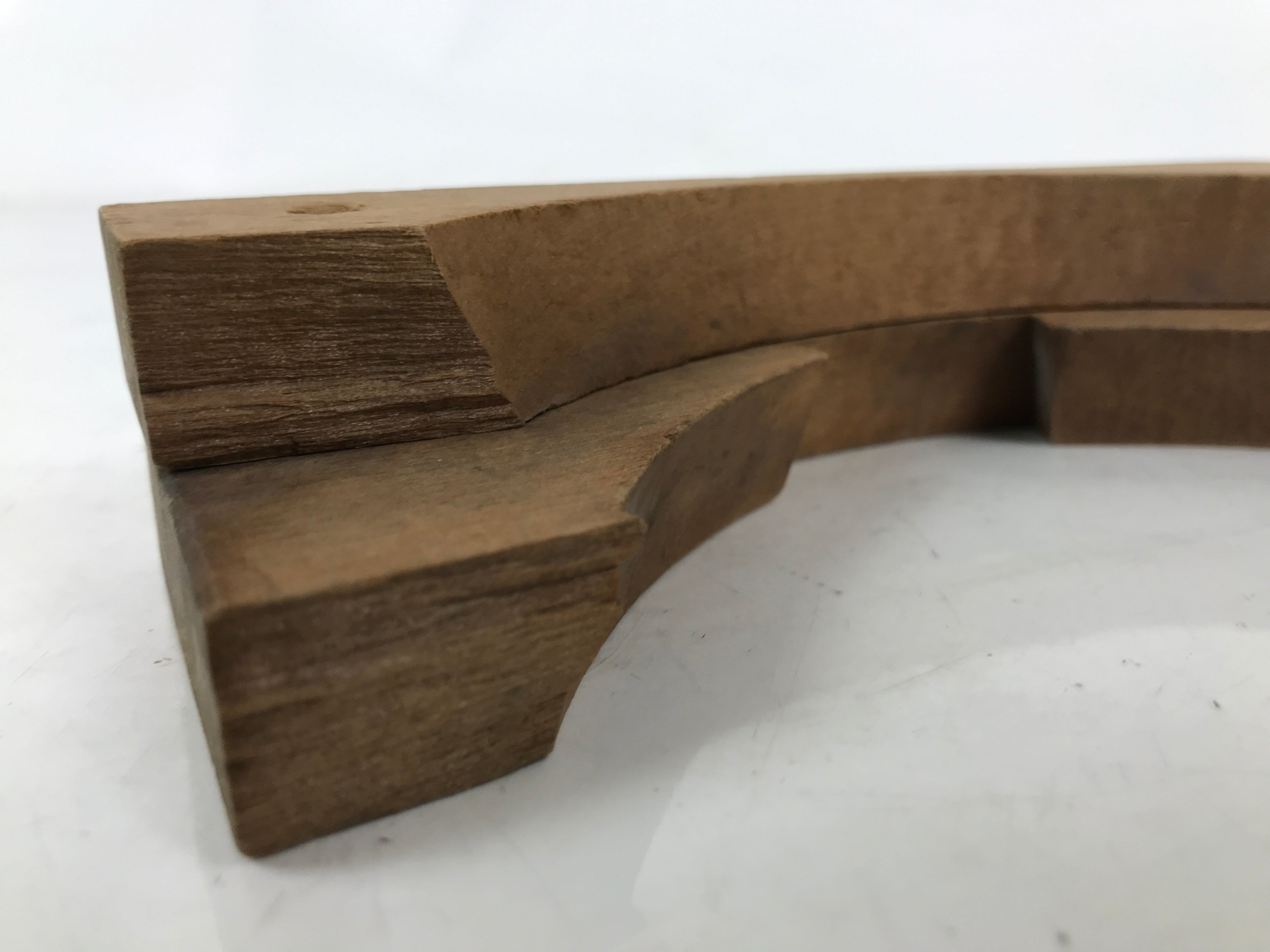 Japanese Wooden Carved Kashigata Cake Mold Vtg Wagashi Cherry Blossom Bowl Kg647