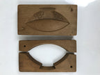 Japanese Wooden Carved Kashigata Cake Mold Vtg Wagashi Cherry Blossom Bowl Kg647