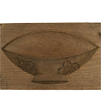 Japanese Wooden Carved Kashigata Cake Mold Vtg Wagashi Cherry Blossom Bowl Kg647