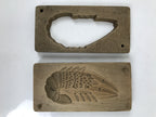 Japanese Wooden Carved Kashigata Cake Mold Vtg Wagashi Ebi Shrimp Prawn Kg648