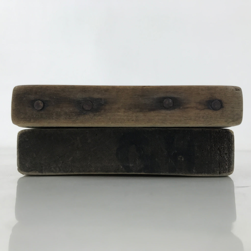 Japanese Wooden Carved Kashigata Cake Mold Vtg Wagashi Ebi Shrimp Prawn Kg707