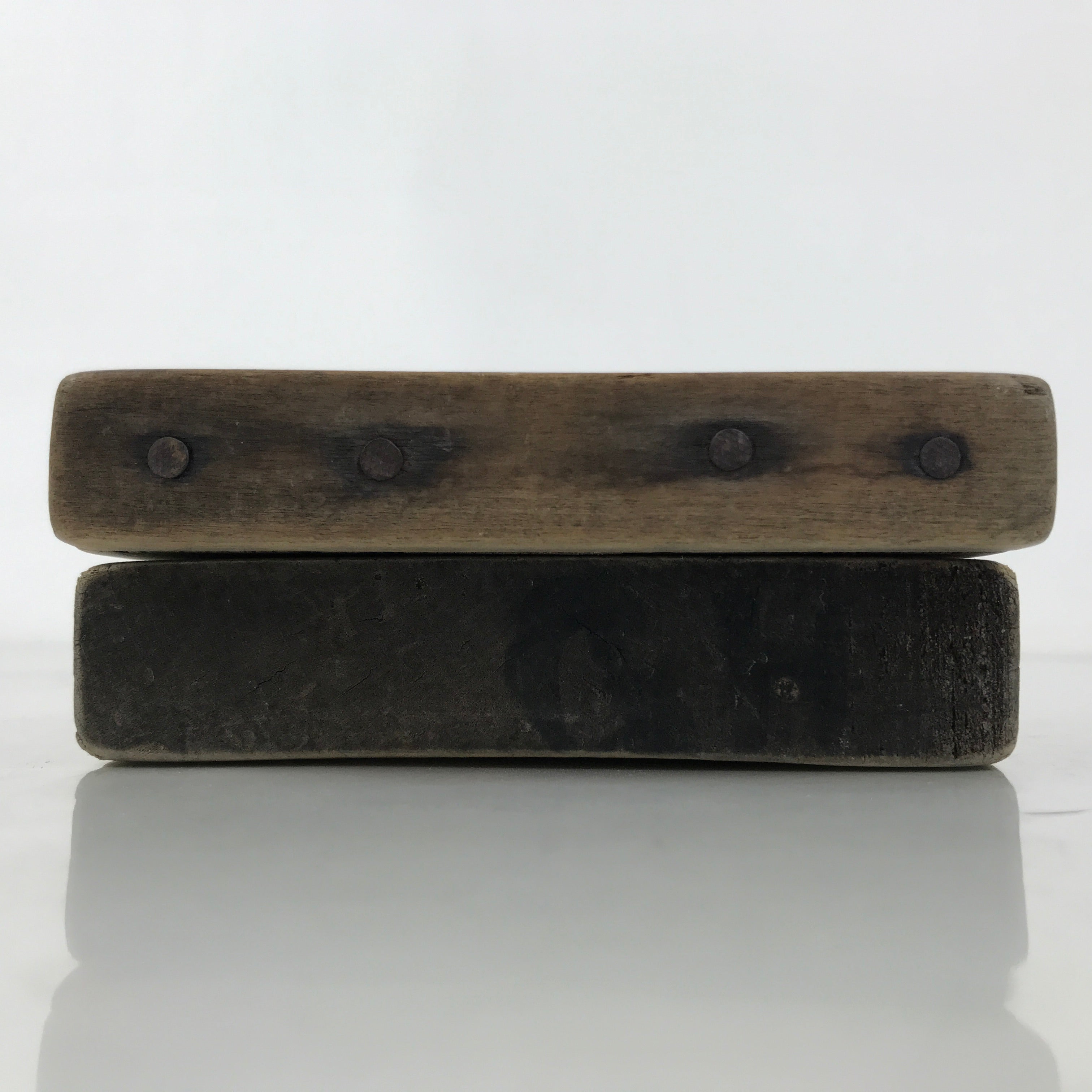 Japanese Wooden Carved Kashigata Cake Mold Vtg Wagashi Ebi Shrimp Prawn Kg707