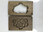 Japanese Wooden Carved Kashigata Cake Mold Wagashi Cherry Blossoms Sakura Kg646