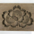 Japanese Wooden Carved Kashigata Cake Mold Wagashi Cherry Blossoms Sakura Kg646