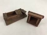 Japanese Wooden Case Vtg Hida Takayana High Roof House Traditional Folk Craft B