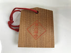 Japanese Wooden Charm Plaque Ema Vtg Tokoji Temple Buddhist Zen Souvenir EM88