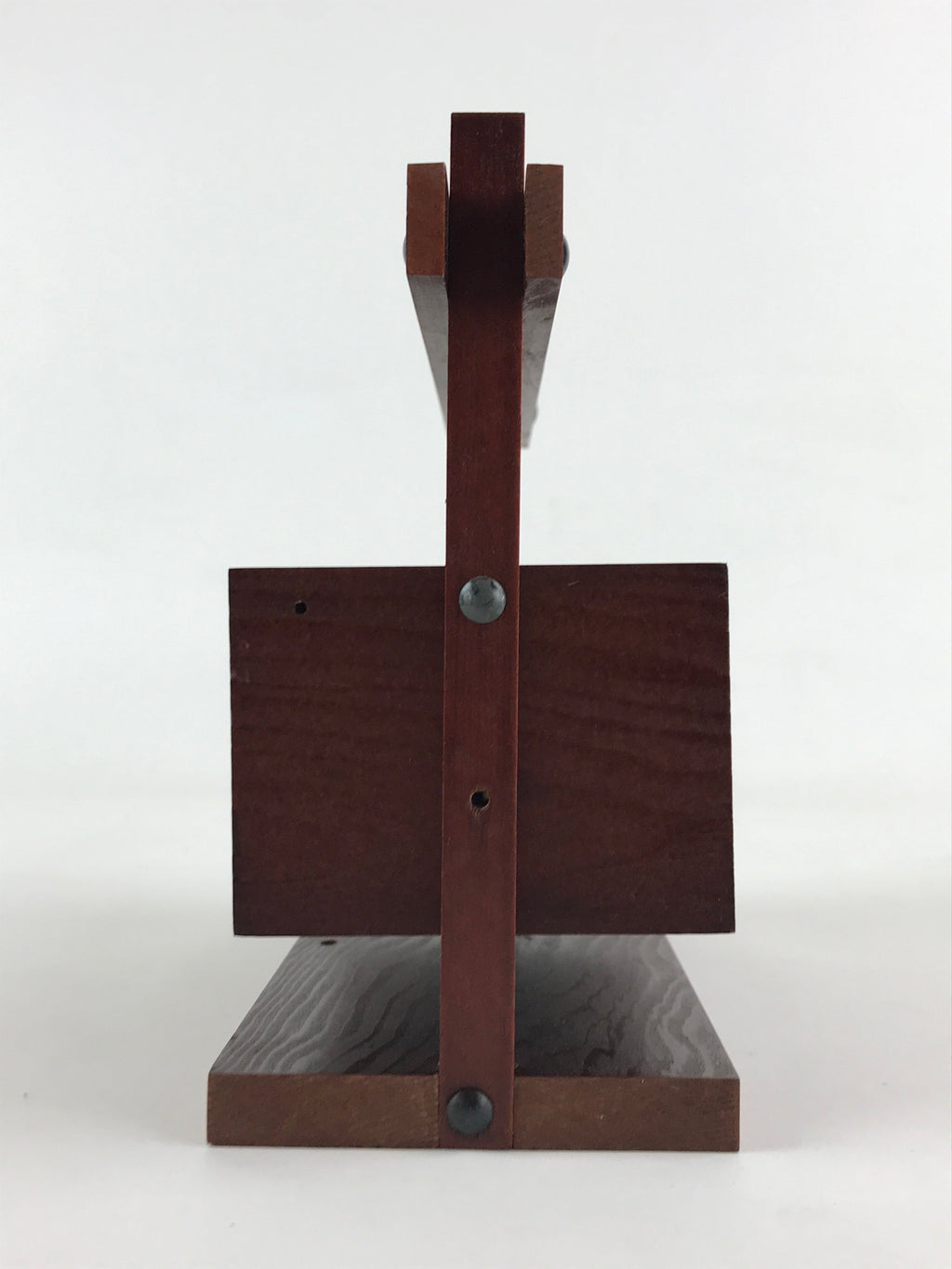 Japanese Wooden Display Box Wall Table Mount Butterfly Brown Brush Lacquer LWB55