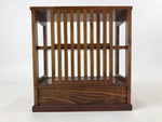 Japanese Wooden Display Shelf Vtg Shoji Style Tansu Chest Brown 1 Drawer T356