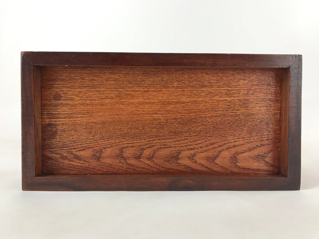 Japanese Wooden Display Shelf Vtg Shoji Style Tansu Chest Brown 1 Drawer T356