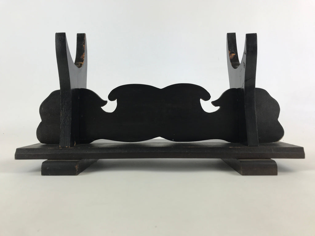 Japanese Wooden Display Stand Vtg Multi-purpose Showcase Rack Black T350