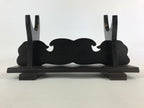 Japanese Wooden Display Stand Vtg Multi-purpose Showcase Rack Black T350