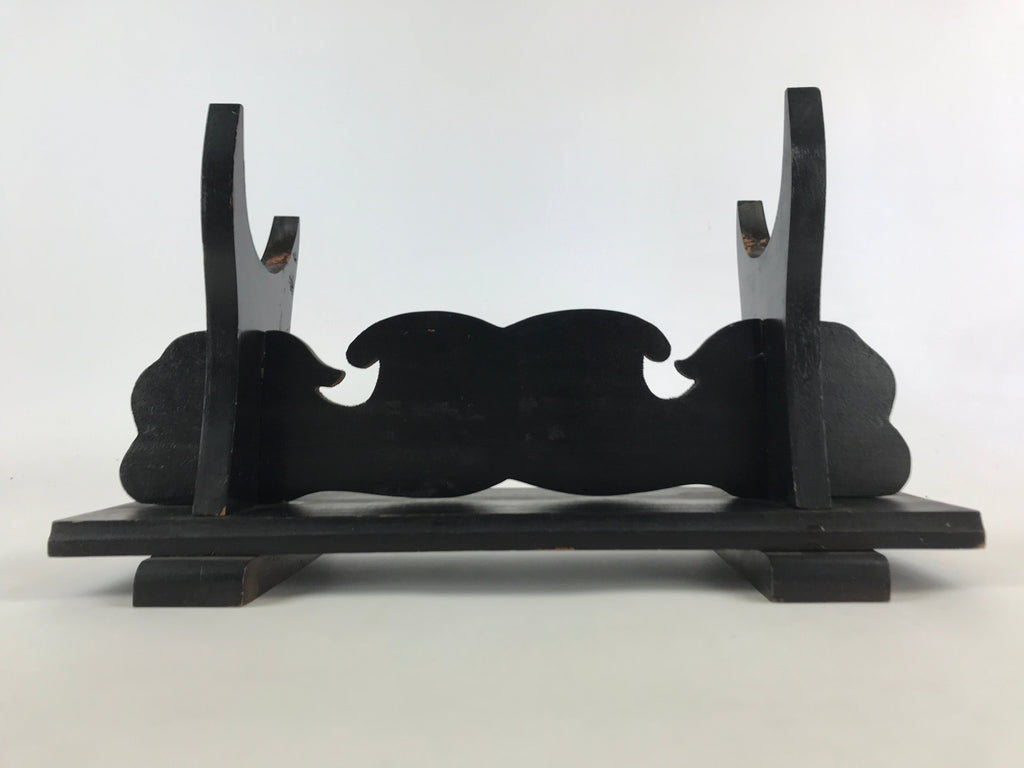 Japanese Wooden Display Stand Vtg Multi-purpose Showcase Rack Black T350
