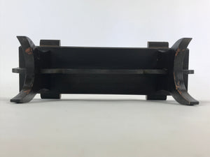 Japanese Wooden Display Stand Vtg Multi-purpose Showcase Rack Black T350