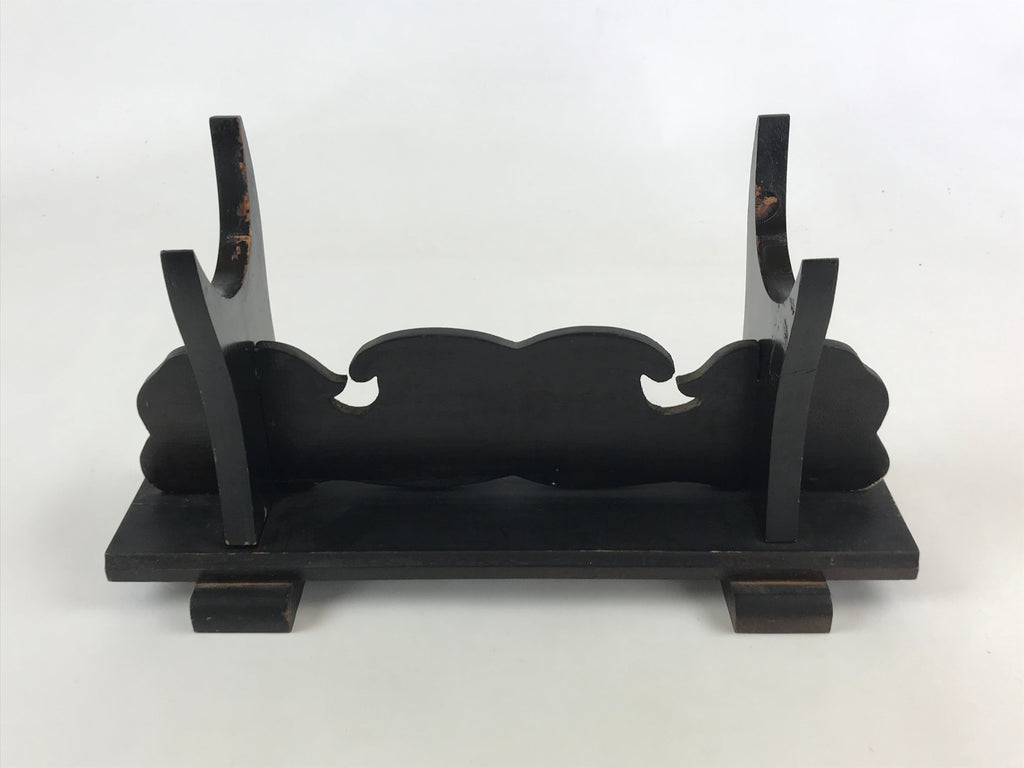 Japanese Wooden Display Stand Vtg Multi-purpose Showcase Rack Black T350
