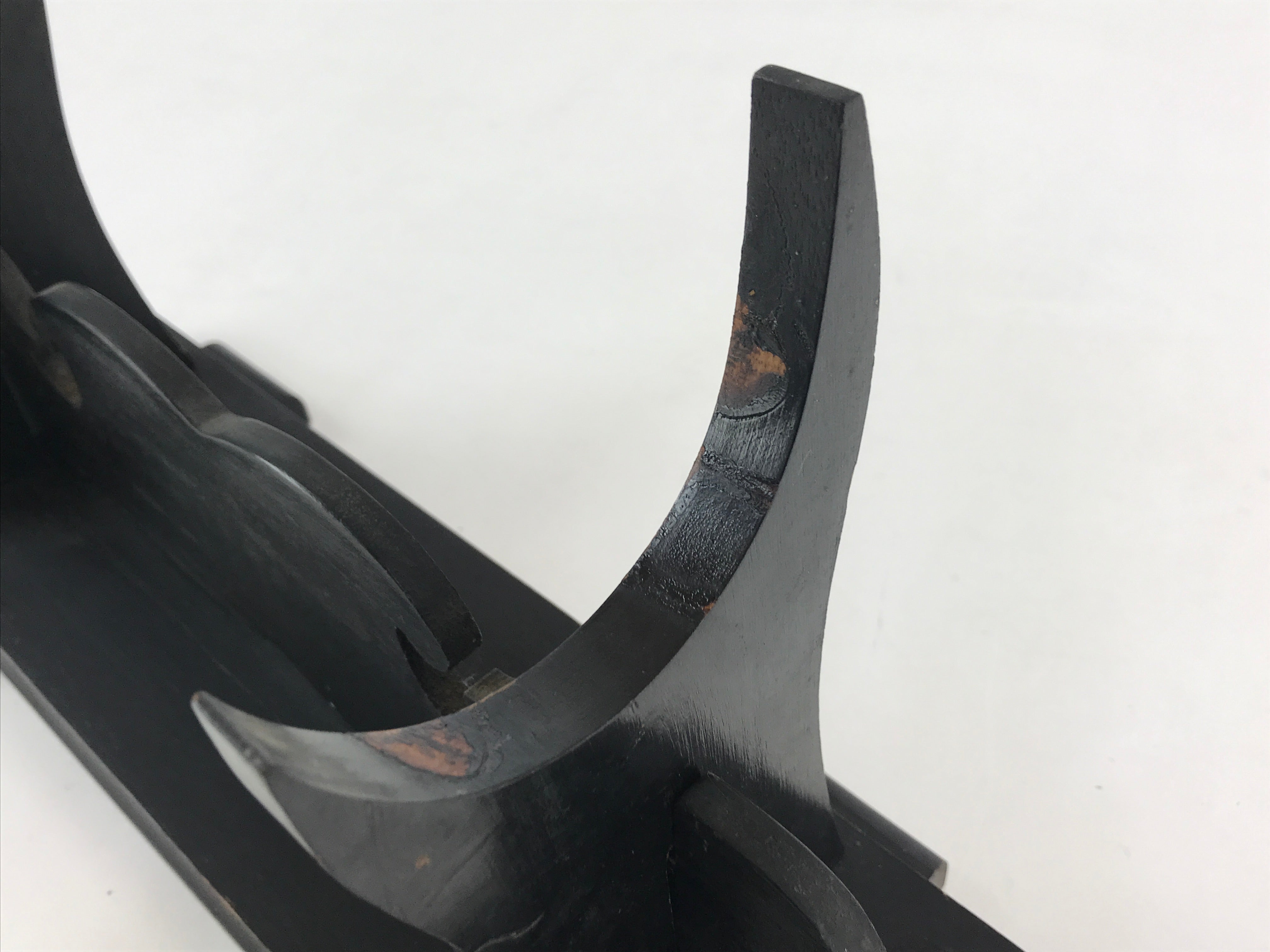 Japanese Wooden Display Stand Vtg Multi-purpose Showcase Rack Black T3 ...