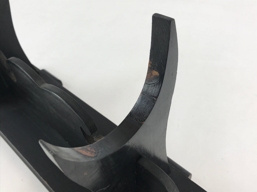 Japanese Wooden Display Stand Vtg Multi-purpose Showcase Rack Black T350