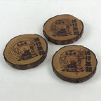 Japanese Wooden Drink Saucer 3pc Set Chataku Coaster Eiheiji Temple Monk UR953