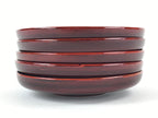 Japanese Wooden Drink Saucer 5pc Set Shunkei-Nuri Chataku Coaster Round UR945