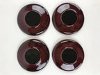 Japanese Wooden Drink Saucer 5pc Set Shunkei-Nuri Chataku Coaster Round UR945