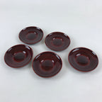 Japanese Wooden Drink Saucer 5pc Set Shunkei-Nuri Chataku Coaster Round UR945