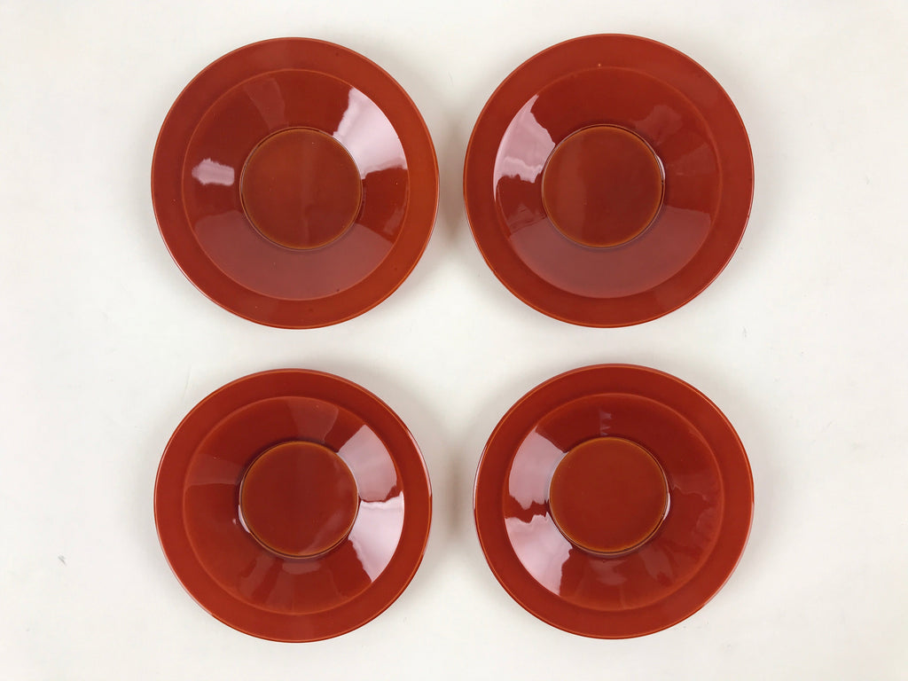 Japanese Wooden Drink Saucer 5pc Set Shunkei-Nuri Chataku Coaster UR943