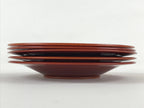 Japanese Wooden Drink Saucer 5pc Set Shunkei-Nuri Chataku Coaster UR943