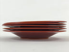 Japanese Wooden Drink Saucer 5pc Set Shunkei-Nuri Chataku Coaster UR943