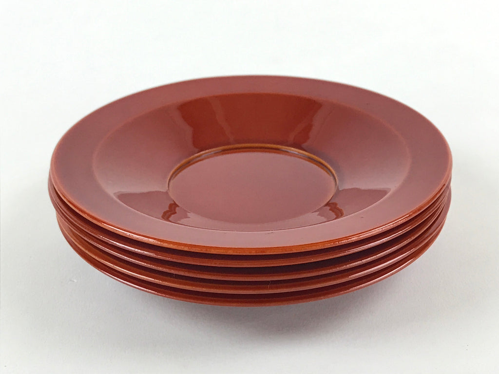 Japanese Wooden Drink Saucer 5pc Set Shunkei-Nuri Chataku Coaster UR943
