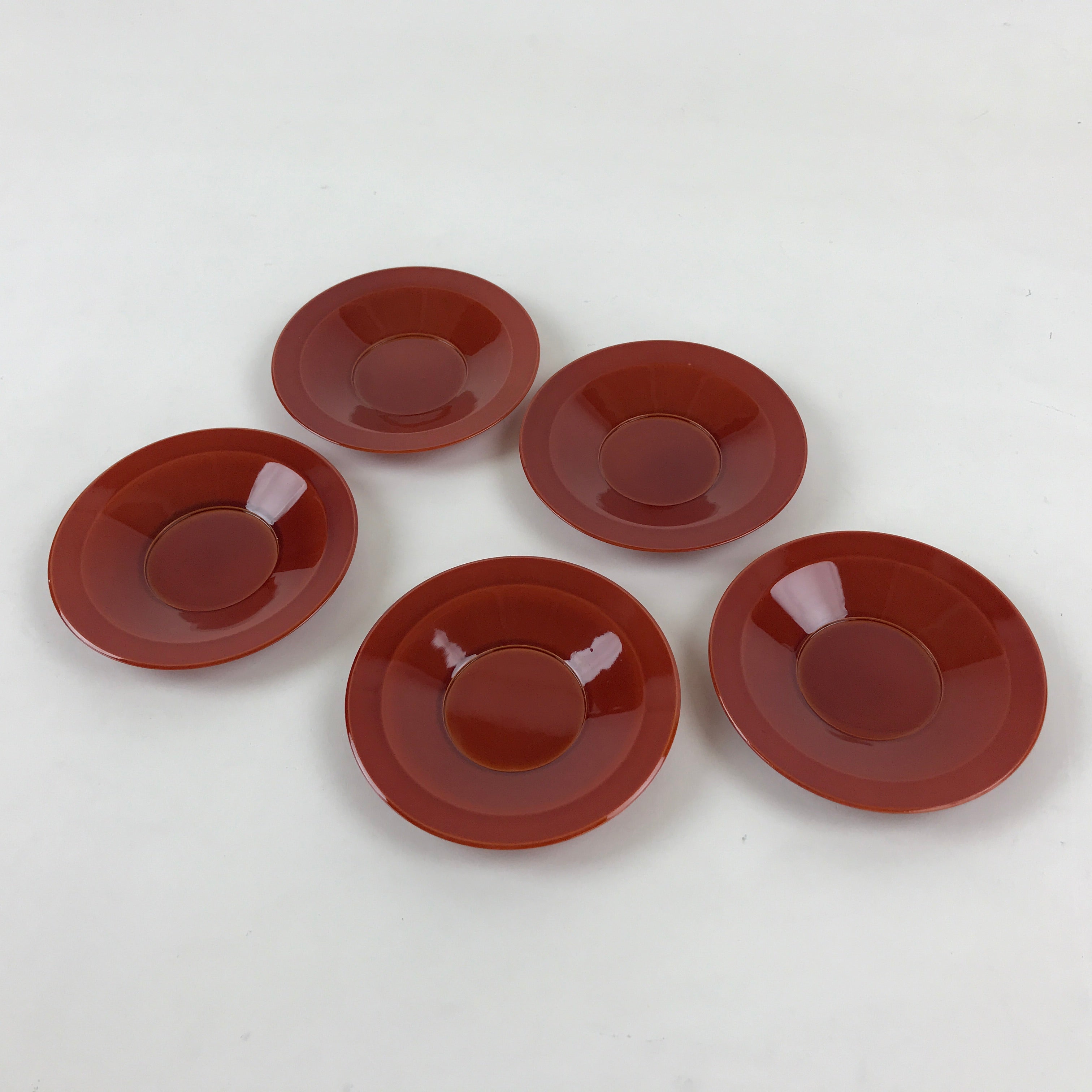 Japanese Wooden Drink Saucer 5pc Set Shunkei-Nuri Chataku Coaster UR943