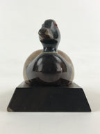 Japanese Wooden Duck Figurine Vtg Seal Case Display Ornament Okimono Decoy BD905