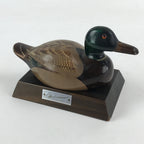 Japanese Wooden Duck Figurine Vtg Seal Case Display Ornament Okimono Decoy BD905