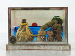 Japanese Wooden Figurine Ise Meotoiwa Souvenir Sunrise Glass Case Display ST19