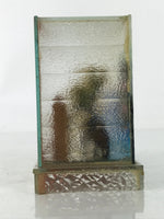 Japanese Wooden Figurine Ise Meotoiwa Souvenir Sunrise Glass Case Display ST19