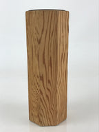 Japanese Wooden Flower Vase Kabin Vtg Ikebana Arrangement Brown FK25