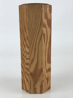 Japanese Wooden Flower Vase Kabin Vtg Ikebana Arrangement Brown FK25