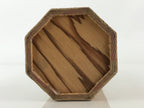 Japanese Wooden Flower Vase Kabin Vtg Ikebana Arrangement Brown FK25