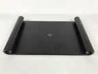 Japanese Wooden Flower Vase Stand Vtg Black Kadai Board Ikebana Bonsai WT575