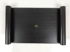 Japanese Wooden Flower Vase Stand Vtg Black Kadai Board Ikebana Bonsai WT575