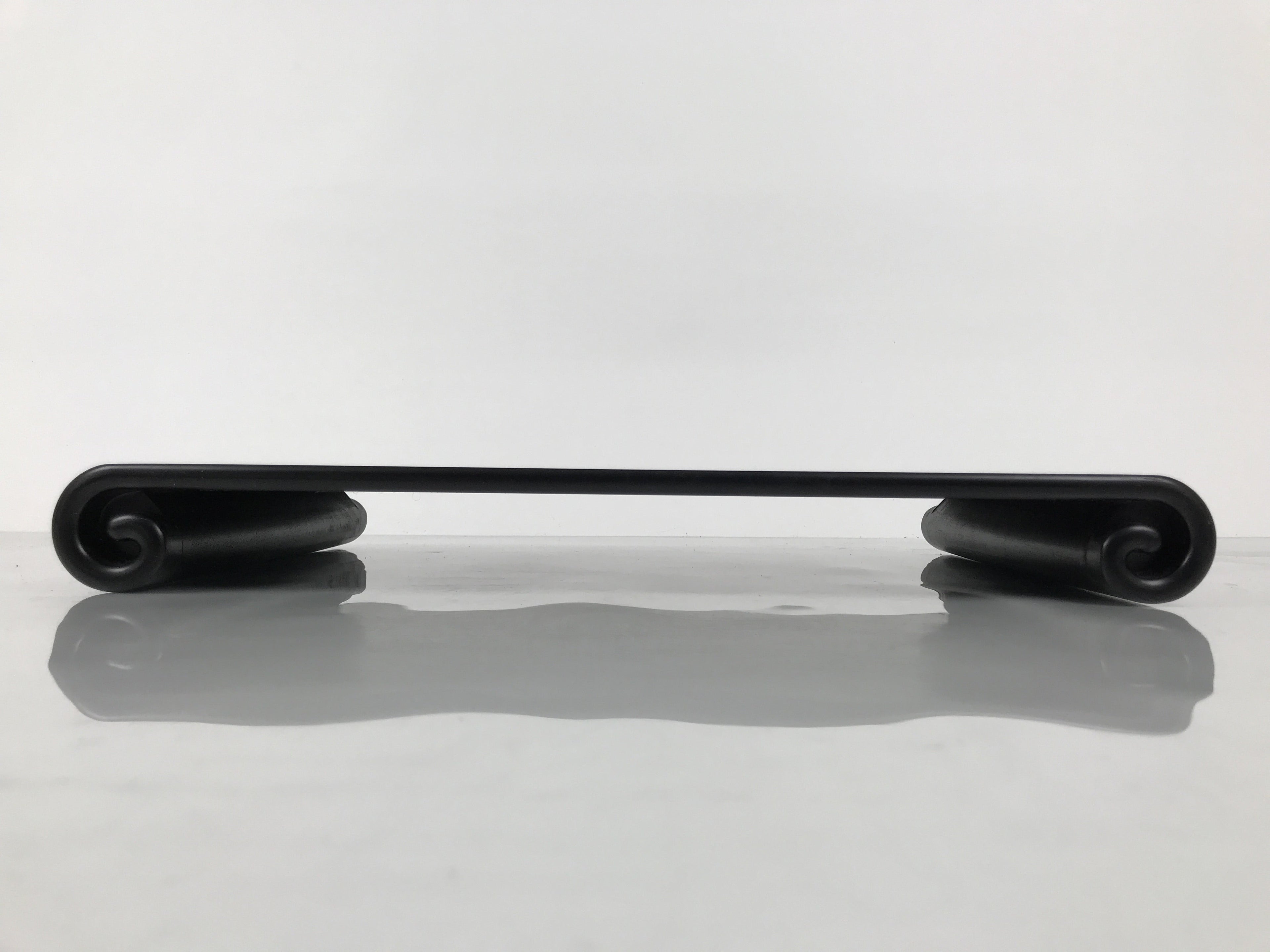 Japanese Wooden Flower Vase Stand Vtg Black Kadai Board Ikebana Bonsai WT575
