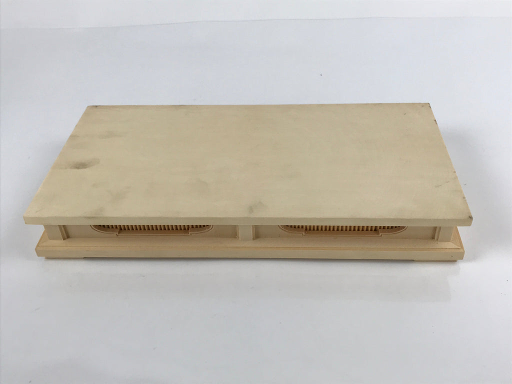 Japanese Wooden Flower Vase Stand Vtg Carved Display Kadai Board Ikebana WT508